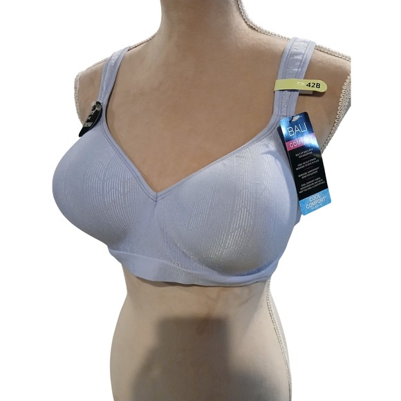 Bali Comfort Revolution Wireless Bra 42B Lavender Purple Cool Comfort - Picture 2 of 10